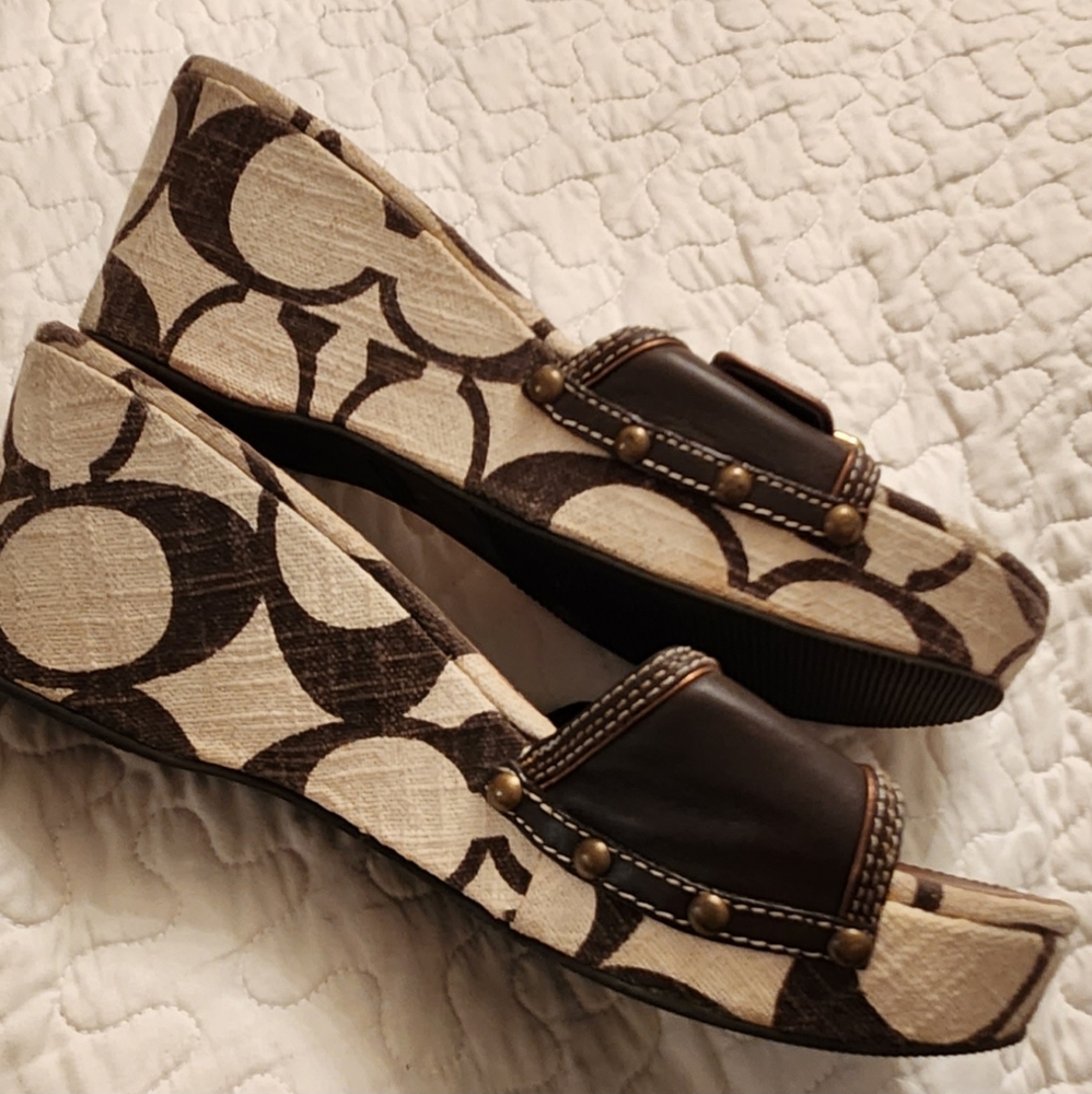 COACH platform wedges